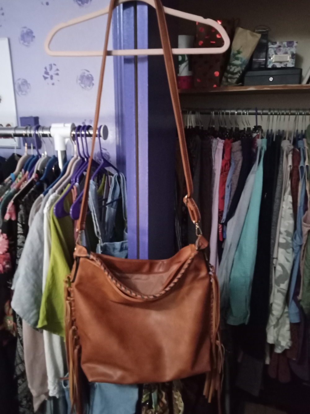 Tan Faux Leather Tassel Shoulder Bag - Stylish Everyday Hobo